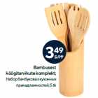 Bambusest
köögitarvikute komplekt;
 5 tk