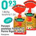 Panzani pastalips Farfalle või Penne Rigate, 500g
