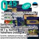 Santa Maria basiilika 5g,pitsamaitseaine 5g,till 7g,tüümian 10g või Vahemere ürdisegu 12g