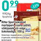 Ritter Sport šokolaad martsipani,rosina-pähkli,võiküpsiste või valge šokolaadiga, 100g