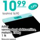 Adler vannitoakaal elektrooniline, malsim, 150kg 1tk