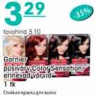 Garnier püsivärv Color Sensation, erinrvad värvid 1tk