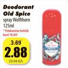 Allahindlus - Deodorant
Old Spice
spray Wolfthorn
125ml