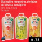 Allahindlus - Ökoloogiline mangopüree, pirnipüree või kõrvitsa-kartulipüree