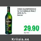 Allahindlus - VISKI GLENFIDDICH
12 Y.O SINGLE MALT
40% 0,7 L