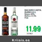 Allahindlus - BACARDI CARTA
RUMM 0,5 L