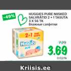HUGGIES PURE NIISKED
SALVRÄTID 2 + 1 TASUTA