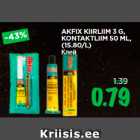 AKFIX KIIRLIIM 3 G,
KONTAKTLIIM 50 ML,
(15.80/L)