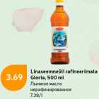 Linaseemneõli raineerimata
Gloria, 500 ml
