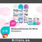 Deodorandid Garnier, 50-150 ml
