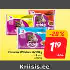 Магазин:Hüper Rimi, Rimi, Mini Rimi,Скидка:Еда для киски Whiskas, 4х100 г