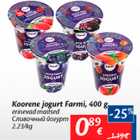 Allahindlus - Koorene jogurt Farmi, 400 g
