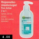 Meigieemaldusnäopuhastusgeel

Pure Active
2 in 1
Garnier, 200 ml,
20,00/L