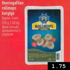 Allahindlus - Heeringafilee
rollmops
kurgiga