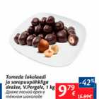 Магазин:Maxima,Скидка:Драже лесной орех в тёмном шоколаде