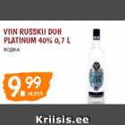 Allahindlus - VIIN RUSSKII DUH
PLATINUM 40% 0,7 L