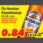 Alkohol - Õlu Nevskoe Klassitseskoje
