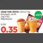 VÄIKE TOM JÄÄTIS 125 ml/70g šokolaadi, vanilli