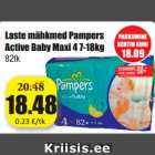 Mähkmed - Laste mähkmed Pampers
Active Baby Maxi 4 7-18kg
82tk
