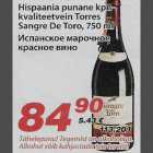 Hispaania punane kpn-kvaliteetvein Torres Sangre De Toro