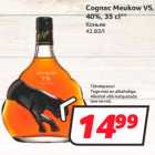 Allahindlus - Cognac Meukow VS,
40%, 35 cl**