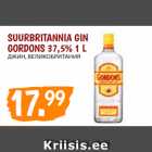 Allahindlus - SUURBRITANNIA GIN
GORDONS 37,5% 1 L