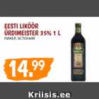 Allahindlus - EESTI LIKÖÖR
ÜRDIMEISTER 35% 1 L