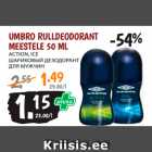 Allahindlus - UMBRO RULLDEODORANT
MEESTELE 50 ML 