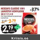 Allahindlus - NESCAFE CLASSIC 3IN1
LAHUSTUV KOHVIJOOK
20 X 17,5 G