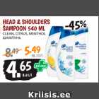 HEAD & SHOULDERS
ŠAMPOON 540 ML