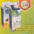 Valio Аlmа jogurt, 1 kg .maitsestamata, 2,5%
.ananassijogurt, rasvatu