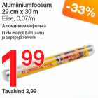 Alumiiniumfoolium 29 cm x 30 m