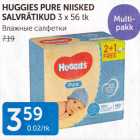 HUGGIES PURE NIISKED SALVRÄTIKUD