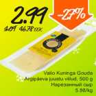 Allahindlus - Valio Kuninga Gouda Argipäeva juustu viilud