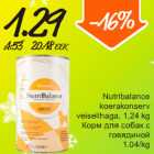 Allahindlus - Nutribalance koerakonserv veiselihaga