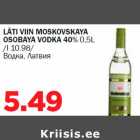 Allahindlus - LÄTI VIIN MOSKOVSKAYA OSOBAYA VODKA 40% 0,5L