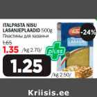 ITALPASTA NISU LASANJEPLAADID 500g