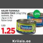 KALURI TUUNIKALA SUURED TÜKID 185g/135g soolvees, õlis