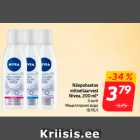 Allahindlus - Näopuhastus
mitsellaarvesi
Nivea, 200 ml*