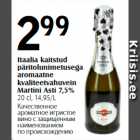 Itaalia kaitstud päritolunimetusega aromaatne kvaliteetvahuvein Martini Asti