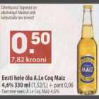 Eesti hele õlu A.Le Coq Maiz
