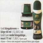 Gold kingakreem + läige või Gold Care vedel kingaläige, must