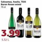 Saksamaa, Itaalia, Tšiili
Baron Rosen veinid
75 cl