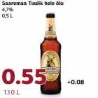 Saaremaa Tuulik hele õlu
4,7%
0,5 L