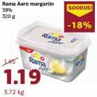 Allahindlus - Rama Aero margariin
39%
320 g