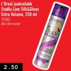 L`Oreal juukselakk Studio Line Silk&Gloss Extra Volume, 250 ml