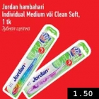 Allahindlus - Jordan hambahari Individual Medium või Clean Soft