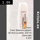 Color Balance palsam värvitud juustele, 200 ml