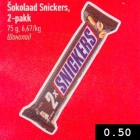 Allahindlus - Šokolaad šnickers, 2-pakk, 75 g
