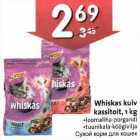Allahindlus - Whiskas kuiv
kassitoit, l kg
.loomaliha-porgandi
.tuunikala-köögivilja